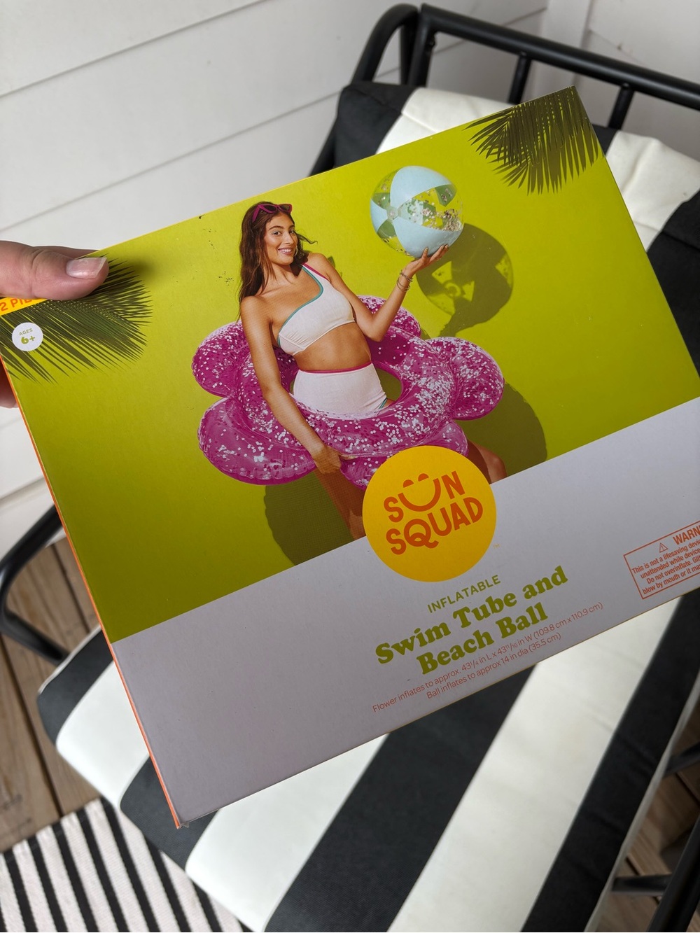 Target Sun Squad Inflatable Pink Swim Tube and Beach Ball